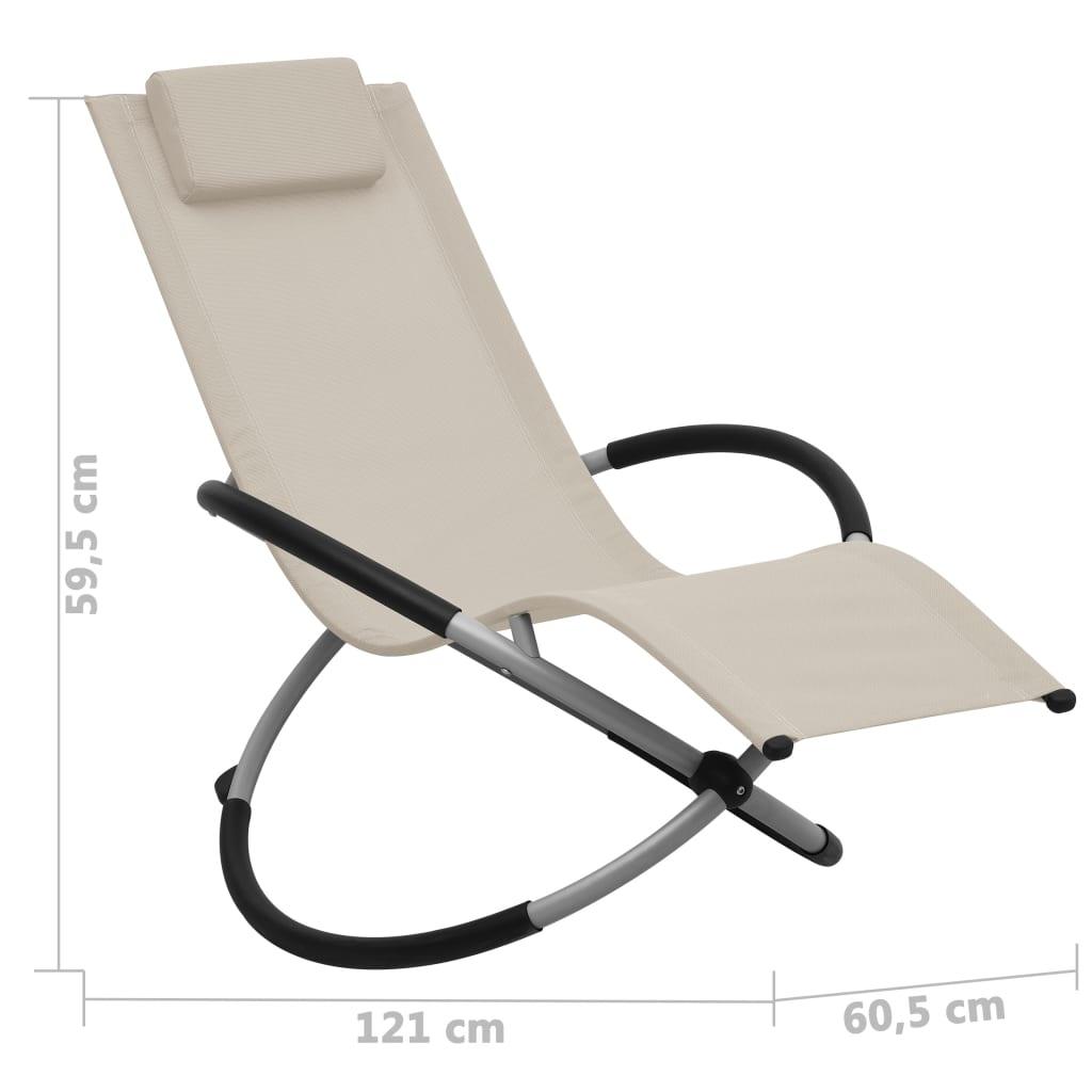 Kinder-Sonnenliege Stahl Creme - Pazzar.ch