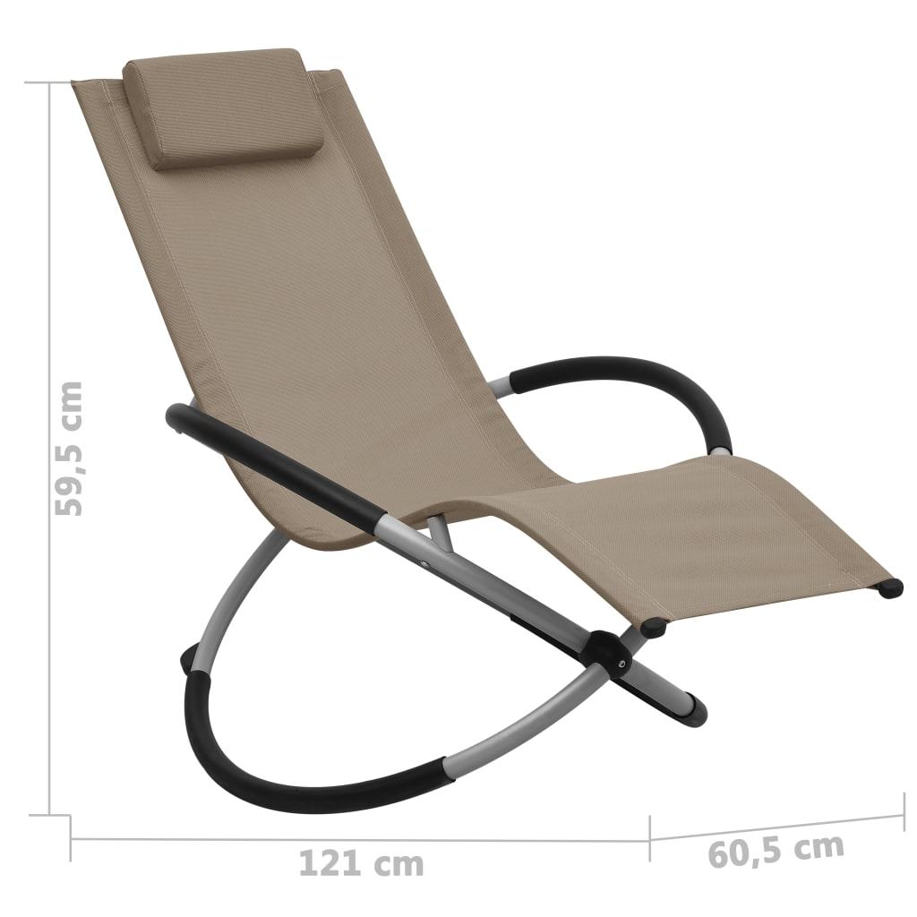 Kinder-Sonnenliege Stahl Taupe - Pazzar.ch