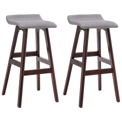 Barhocker 2 Stk. Hellgrau Stoff - Pazzar.ch