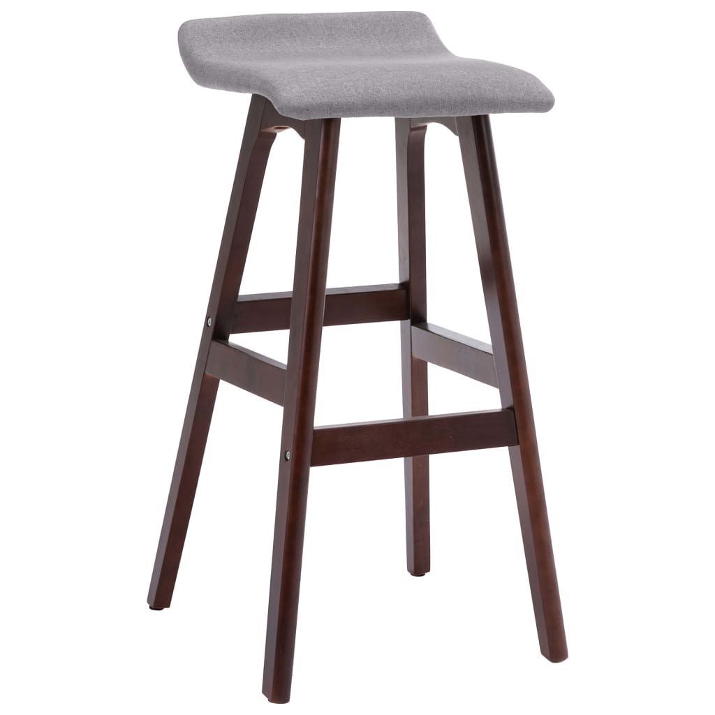 Barhocker 2 Stk. Hellgrau Stoff - Pazzar.ch