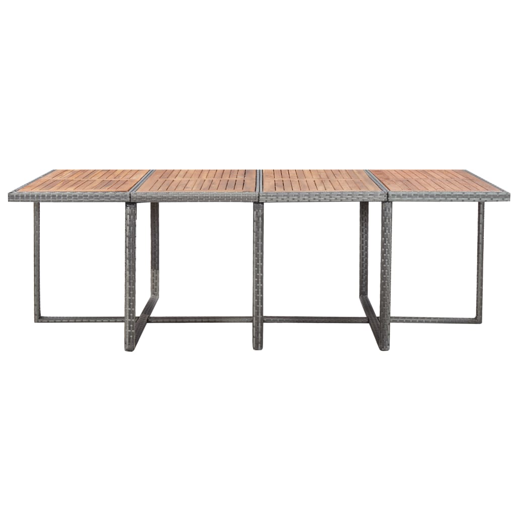 13-tlg. Garten-Essgruppe Poly Rattan und Akazienholz Anthrazit - Pazzar.ch