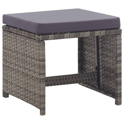 13-tlg. Garten-Essgruppe Poly Rattan und Akazienholz Anthrazit - Pazzar.ch