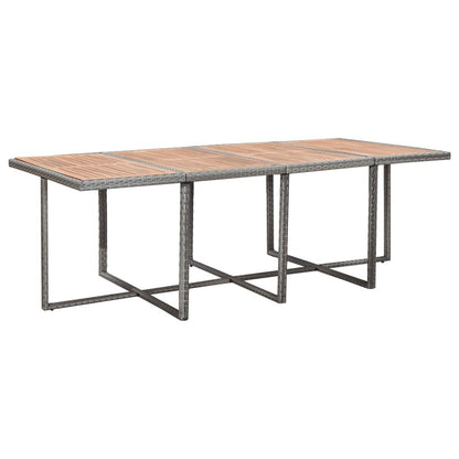 13-tlg. Garten-Essgruppe mit Kissen Poly Rattan Anthrazit - Pazzar.ch