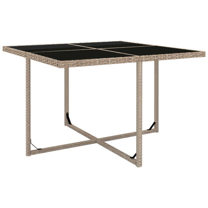 5-tlg. Garten-Essgruppe mit Auflagen Poly Rattan Beige - Pazzar.ch