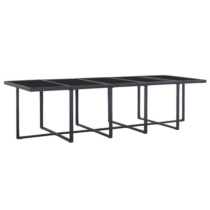 15-tlg. Garten-Essgruppe mit Kissen Poly Rattan Schwarz - Pazzar.ch
