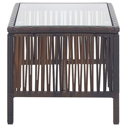 4-tlg. Garten-Lounge-Set mit Auflage Poly Rattan Braun - Pazzar.ch