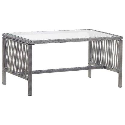 4-tlg. Garten-Lounge-Set mit Auflage Poly Rattan Anthrazit - Pazzar.ch