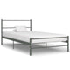 Bettgestell Grau Metall 100 × 200 cm