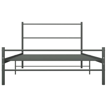 Bettgestell Grau Metall 100 × 200 cm - Pazzar.ch