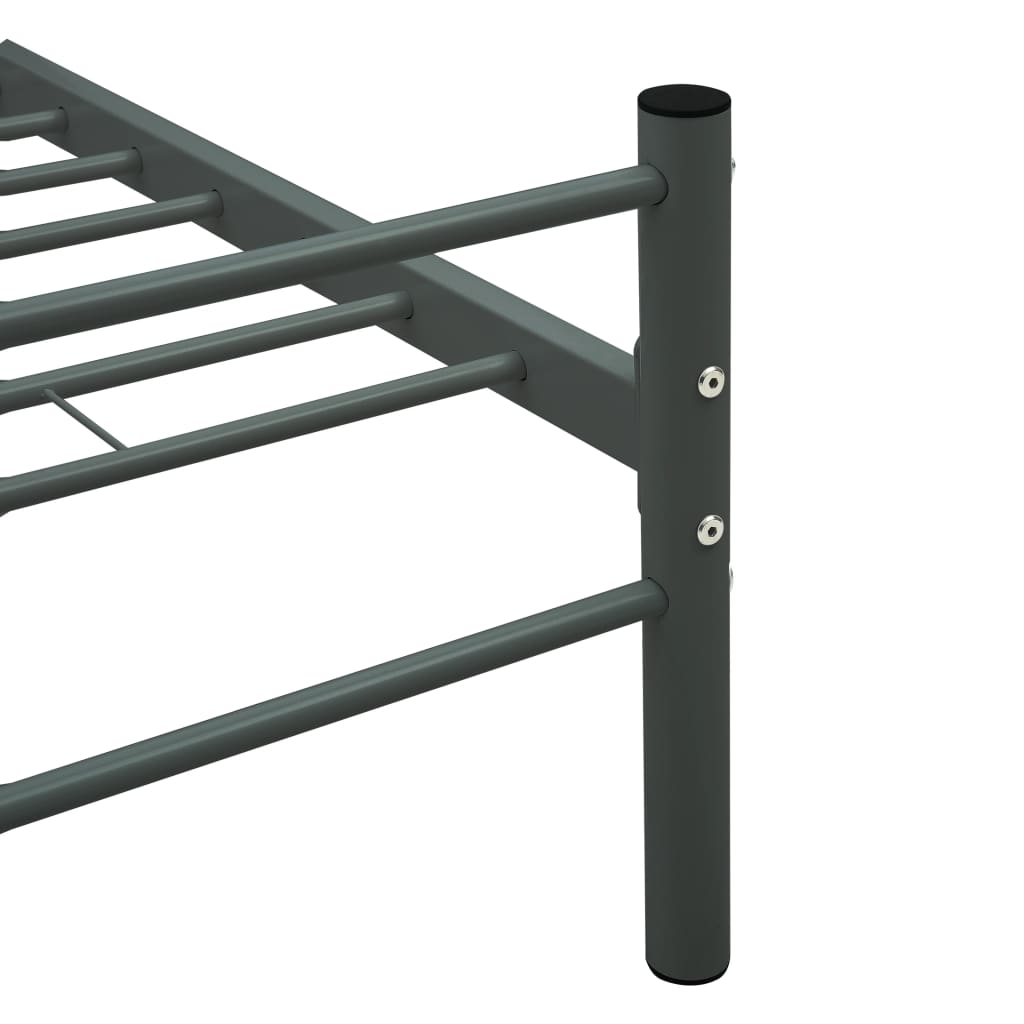 Bettgestell Grau Metall 100 × 200 cm - Pazzar.ch