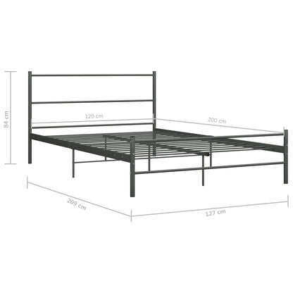 Bettgestell Grau Metall 120x200 cm - Pazzar.ch