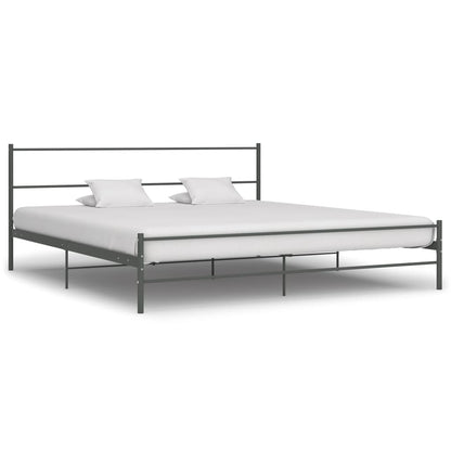 Bettgestell Grau Metall 200×200 cm - Pazzar.ch