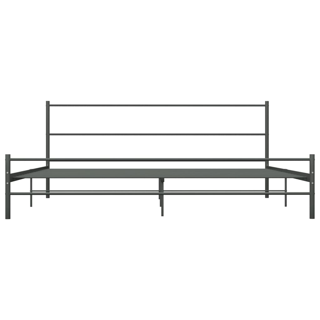Bettgestell Grau Metall 200×200 cm