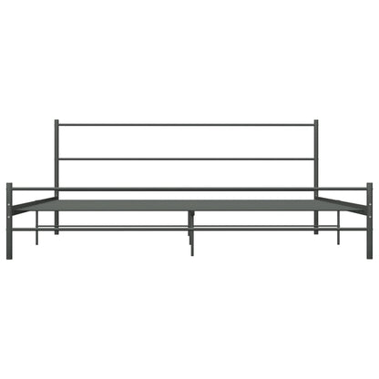 Bettgestell Grau Metall 200×200 cm - Pazzar.ch
