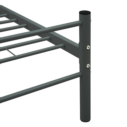 Bettgestell Grau Metall 200×200 cm - Pazzar.ch
