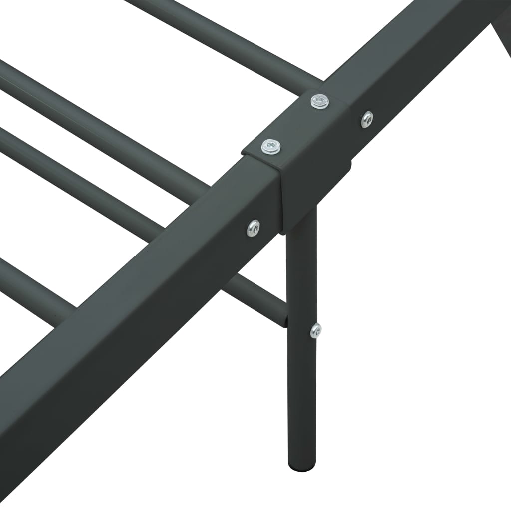 Bettgestell Grau Metall 200×200 cm - Pazzar.ch