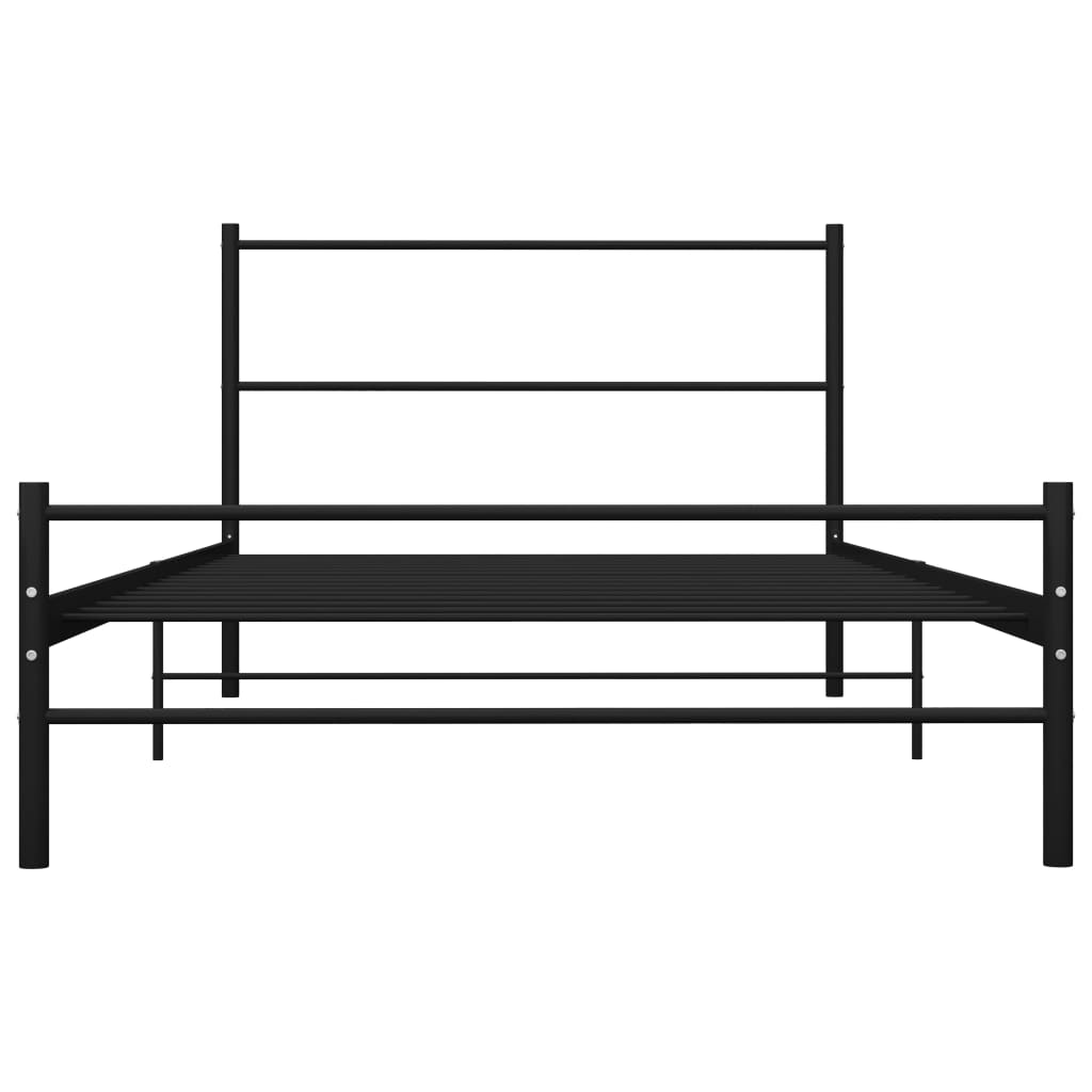 Bettgestell Schwarz Metall 100 × 200 cm - Pazzar.ch