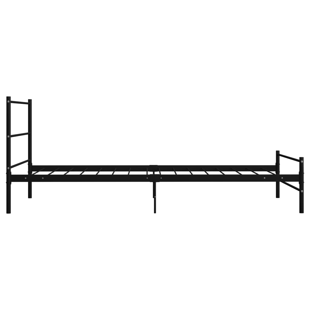 Bettgestell Schwarz Metall 100 × 200 cm - Pazzar.ch
