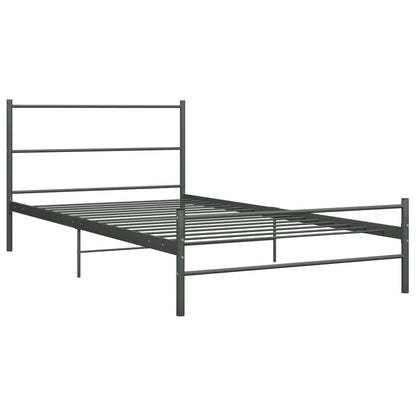 Bettgestell Grau Metall 90×200 cm - Pazzar.ch