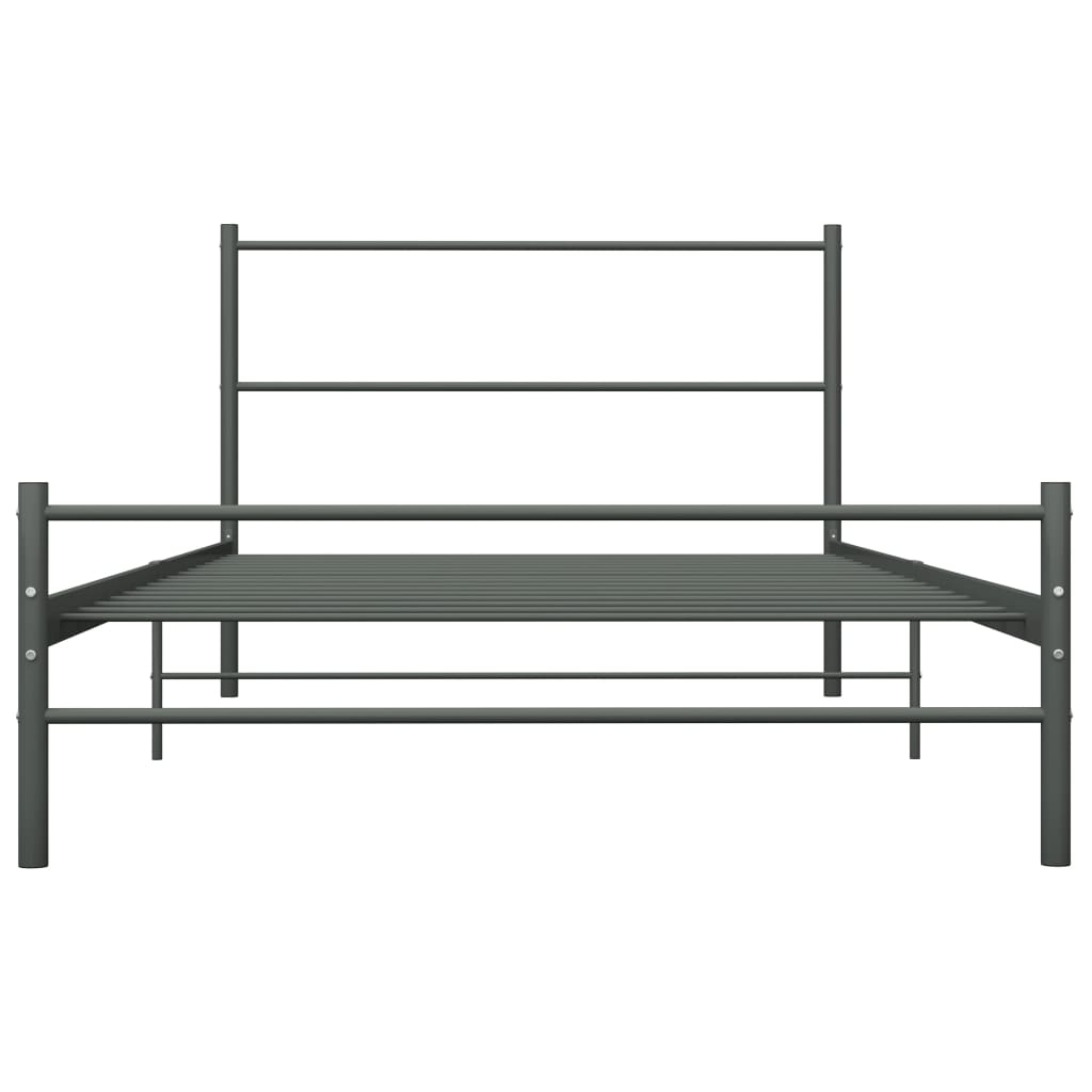 Bettgestell Grau Metall 90×200 cm - Pazzar.ch