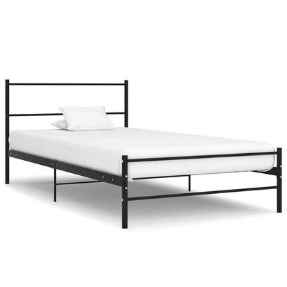 Bettgestell Schwarz Metall 90×200 cm - Pazzar.ch