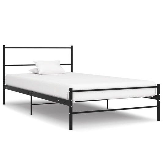 Bettgestell Schwarz Metall 90×200 cm - Pazzar.ch