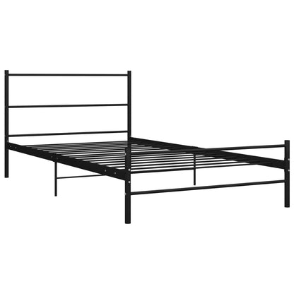 Bettgestell Schwarz Metall 90×200 cm - Pazzar.ch