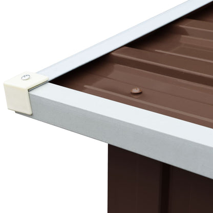 Brennholzlager Verzinkter Stahl 330 x 92 x 153 cm Braun - Pazzar.ch