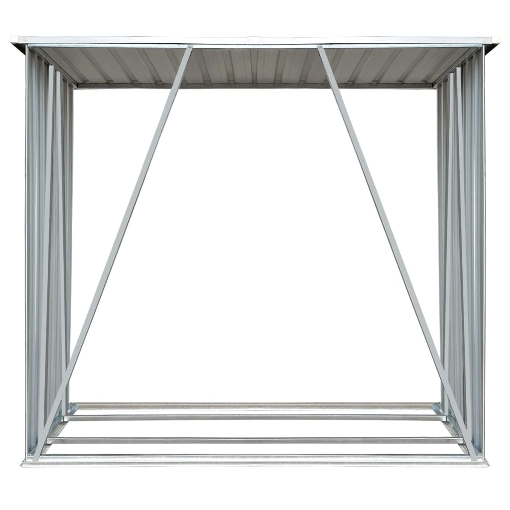 Brennholzlager Verzinkter Stahl 163 x 83 x 154 cm Grün - Pazzar.ch