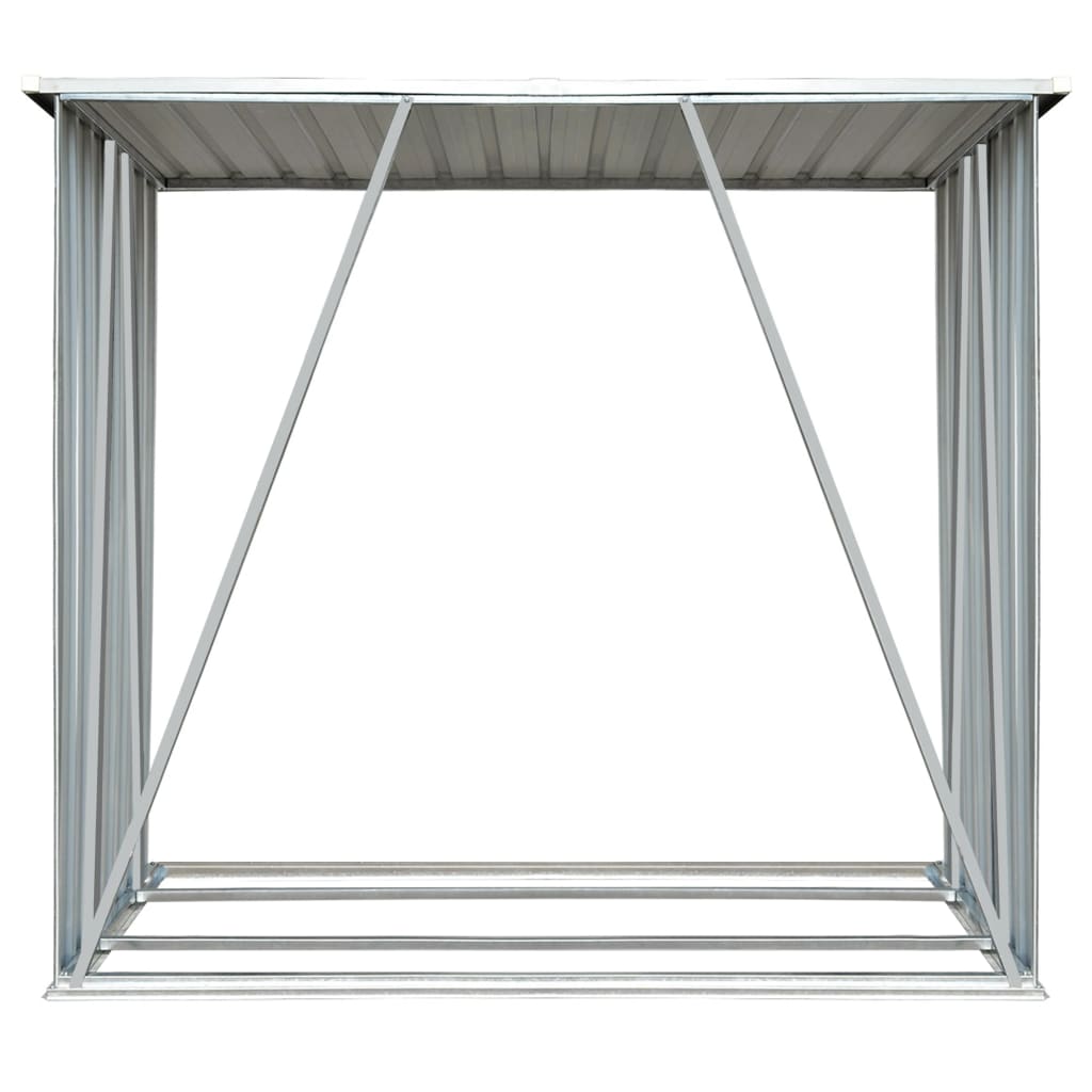 Brennholzlager Verzinkter Stahl 163 x 83 x 154 cm Braun - Pazzar.ch