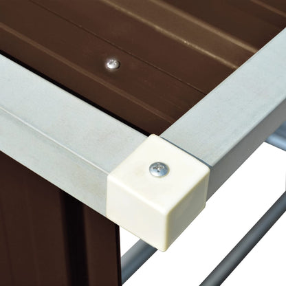 Brennholzlager Verzinkter Stahl 163 x 83 x 154 cm Braun - Pazzar.ch