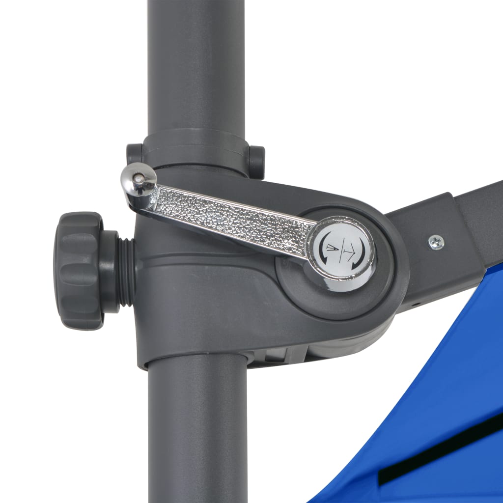 Ampelschirm mit Stahl-Mast 250x250 cm Azurblau