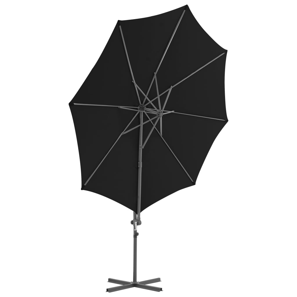 Ampelschirm mit Stahlmast Schwarz 300 cm - Pazzar.ch
