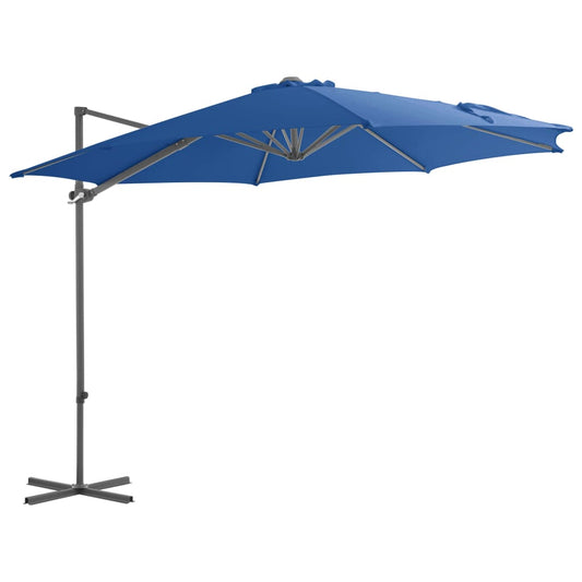 Ampelschirm mit Stahlmast Azurblau 300 cm - Pazzar.ch