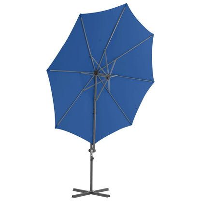 Ampelschirm mit Stahlmast Azurblau 300 cm - Pazzar.ch