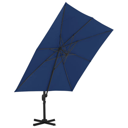 Ampelschirm mit Aluminium-Mast 3x3 cm Azurblau - Pazzar.ch