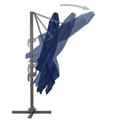 Ampelschirm mit Aluminium-Mast 3x3 cm Azurblau - Pazzar.ch