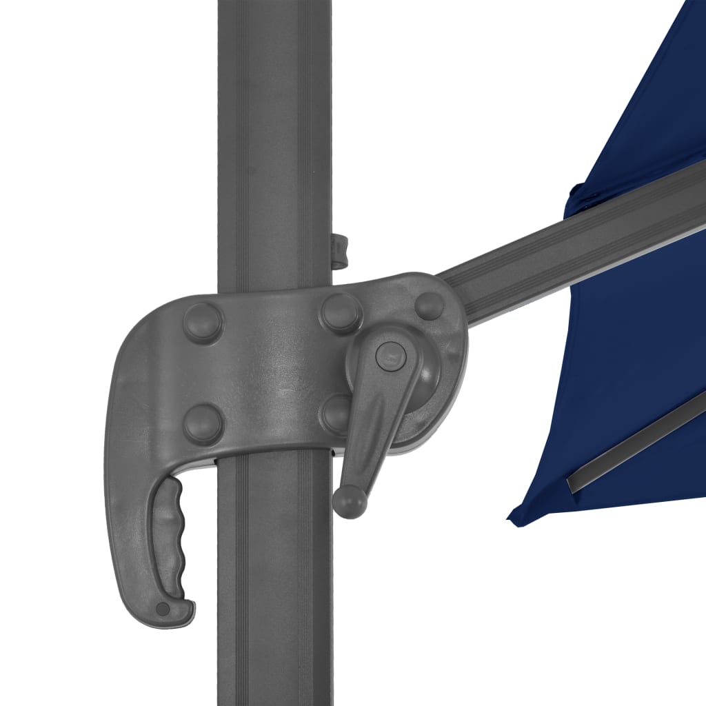 Ampelschirm mit Aluminium-Mast 3x3 cm Azurblau - Pazzar.ch