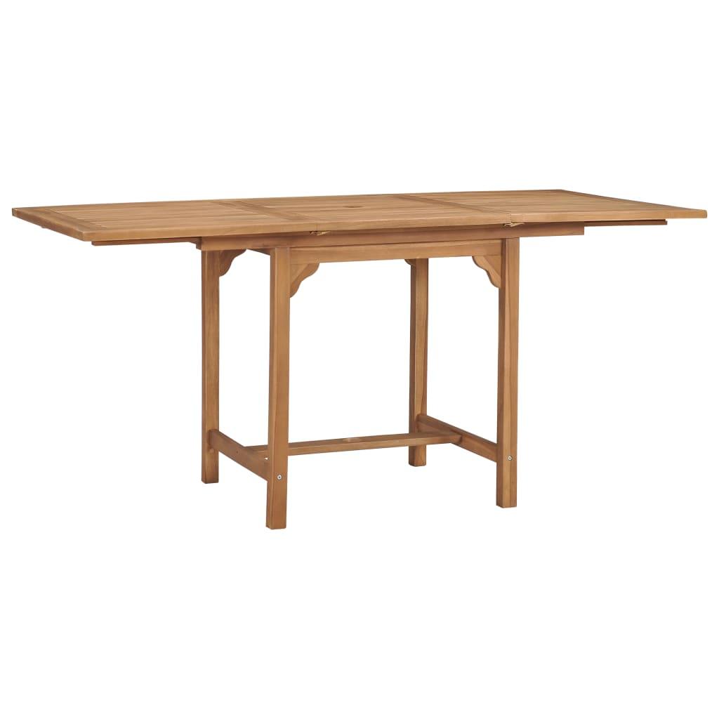 Ausziehbarer Gartentisch (110-160)×80×75 cm Massivholz Teak - Pazzar.ch