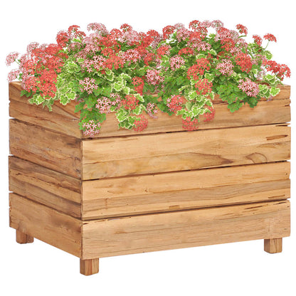 Hochbeet 50x40x38 cm Massivholz Teak und Stahl - Pazzar.ch