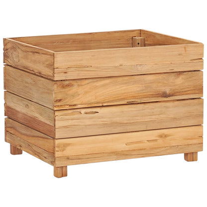 Hochbeet 50x40x38 cm Teak Altholz und Stahl - Pazzar.ch