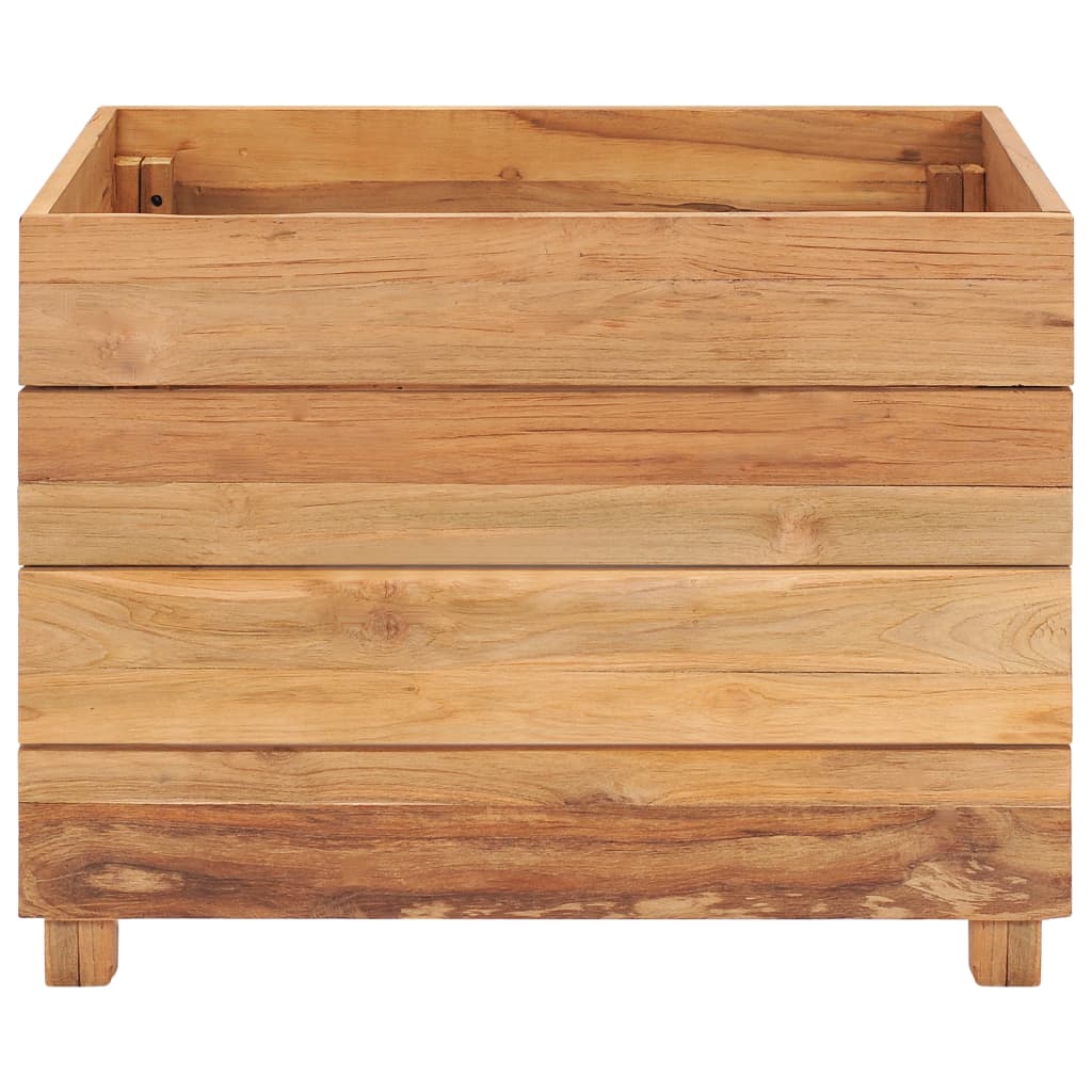 Hochbeet 50x40x38 cm Massivholz Teak und Stahl - Pazzar.ch