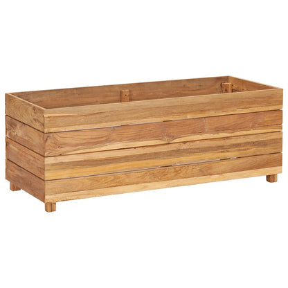 Hochbeet 100x40x38 cm Teak Altholz und Stahl - Pazzar.ch