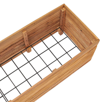 Hochbeet 150x40x38 cm Massivholz Teak und Stahl - Pazzar.ch