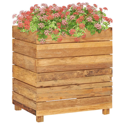 Hochbeet 50x40x55 cm Massivholz Teak und Stahl - Pazzar.ch