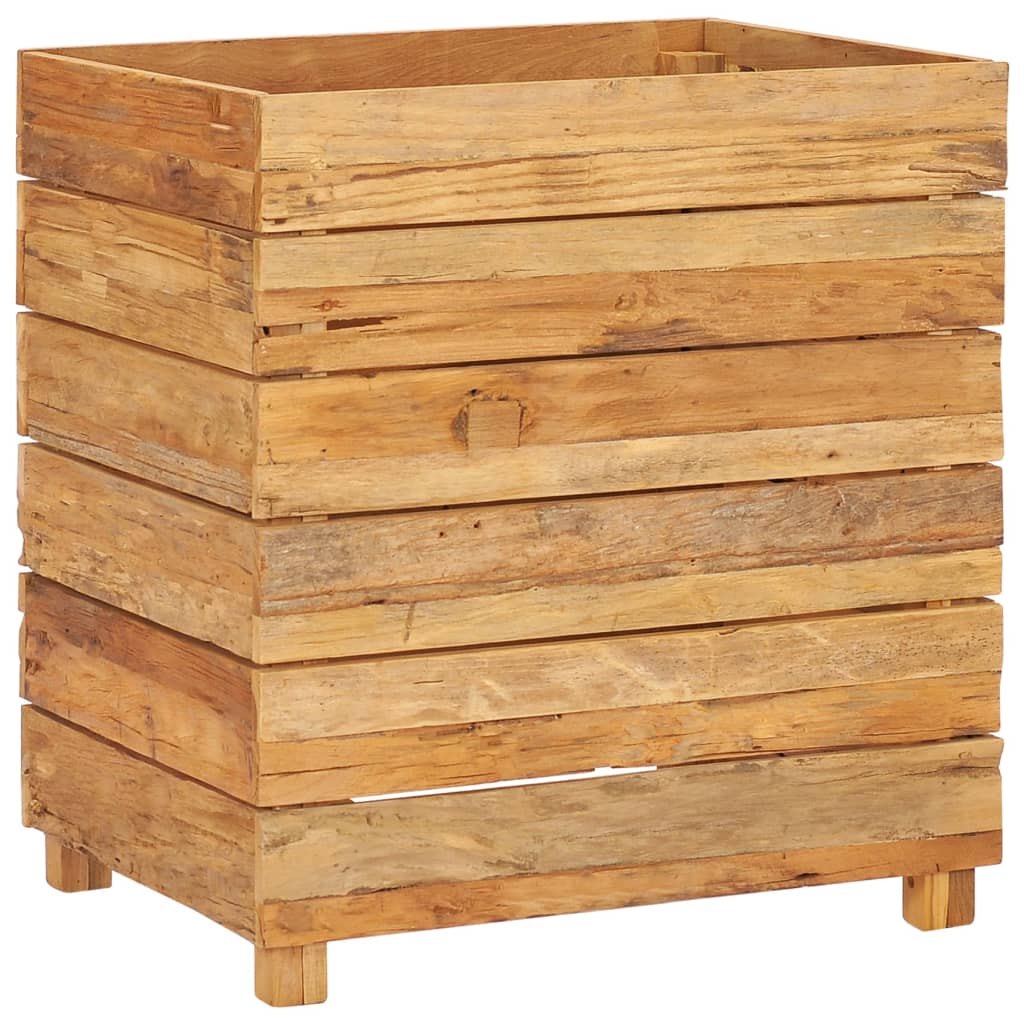 Hochbeet 50x40x55 cm Massivholz Teak und Stahl - Pazzar.ch