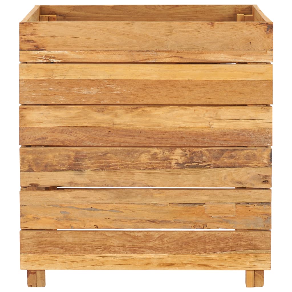 Hochbeet 50x40x55 cm Massivholz Teak und Stahl - Pazzar.ch