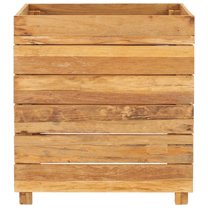 Hochbeet 50x40x55 cm Massivholz Teak und Stahl - Pazzar.ch