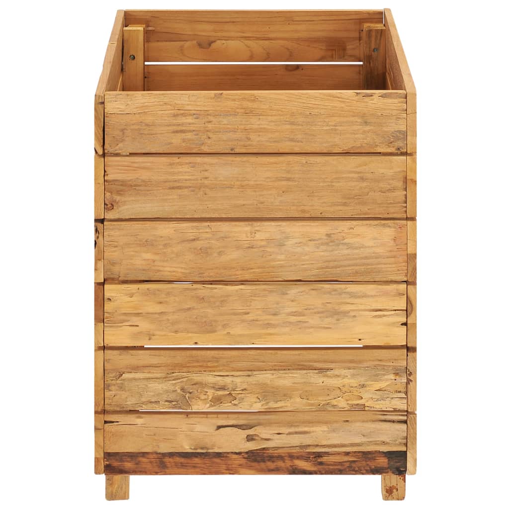 Hochbeet 50x40x55 cm Massivholz Teak und Stahl - Pazzar.ch
