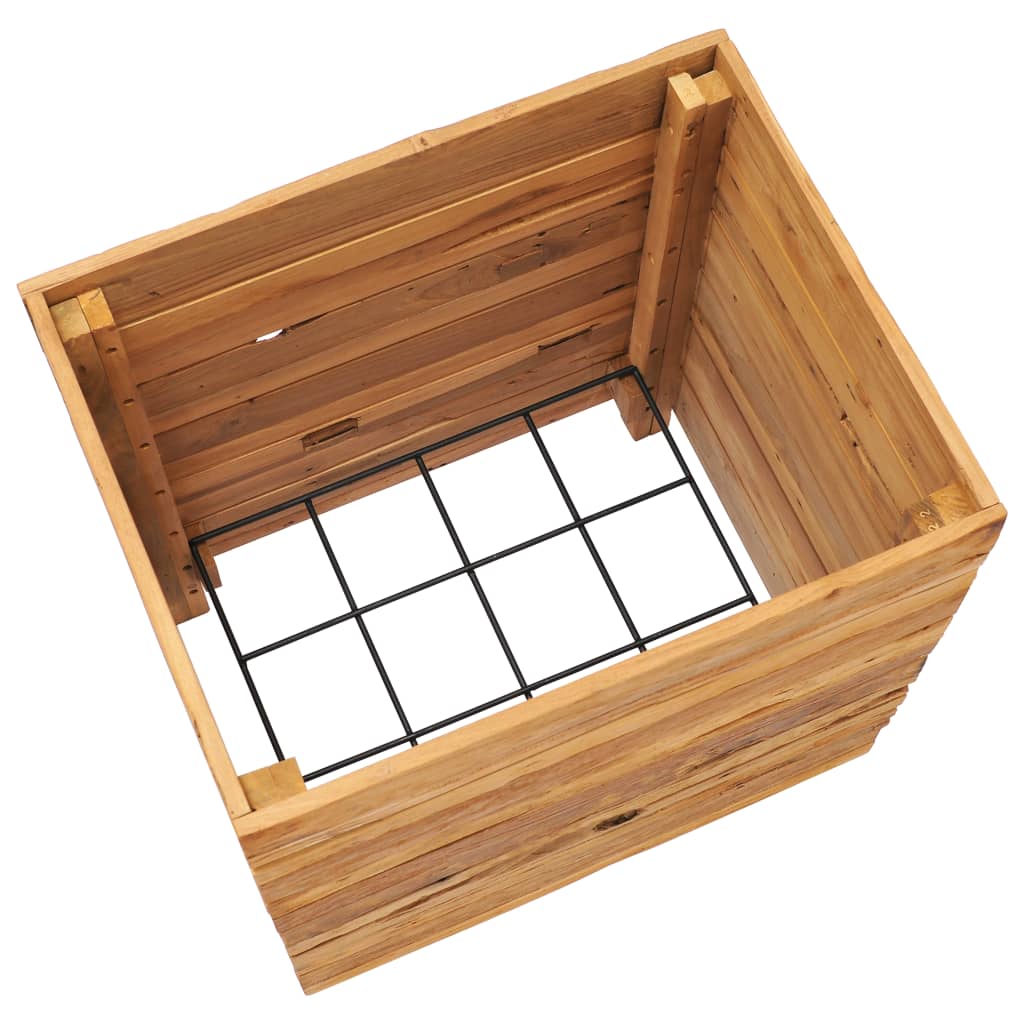 Hochbeet 50x40x55 cm Massivholz Teak und Stahl - Pazzar.ch